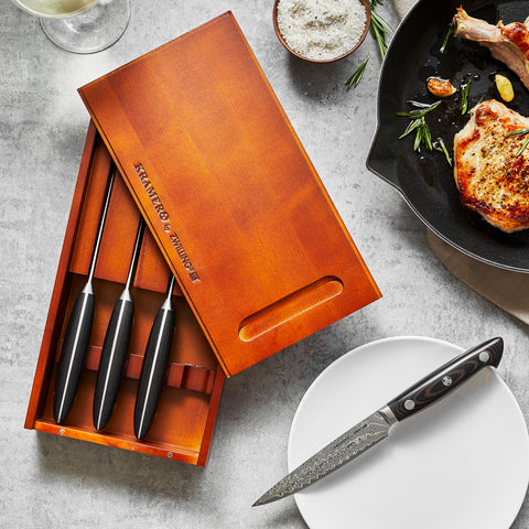 Kramer - EUROLINE Stainless Damascus Collection - 4pc Steak Knife Set