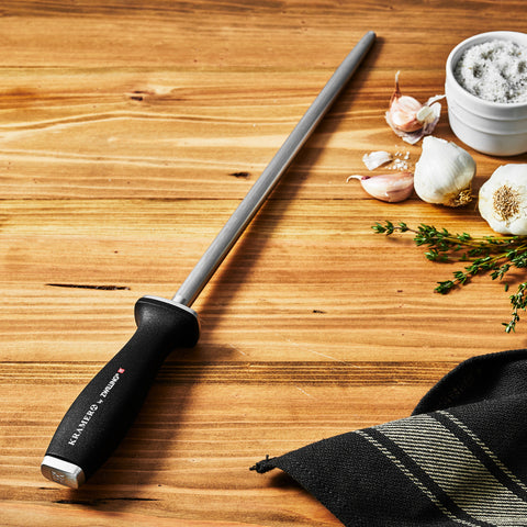 Kramer Accessories - 12" Double Cut Honing Steel with Plastic Handle