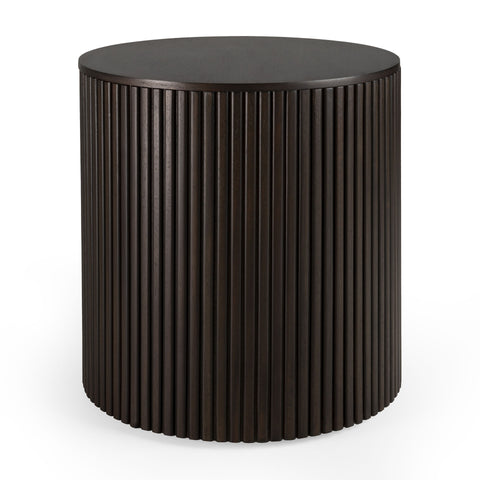 Roller Max Side table,Round - Mahogany dark brown
