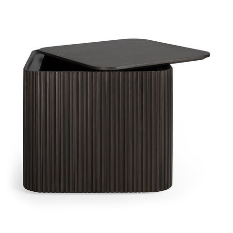 Roller Max Side table,Square - Mahogany dark brown