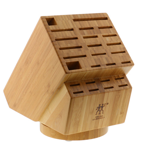Storage - 26-slot Bamboo Swivel Knife Block