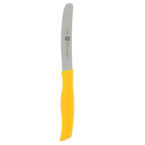 TWIN Grip - 4.5"  Serrated Utility Knife - Yellow