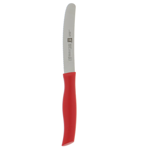 TWIN Grip - 4.5"  Serrated Utility Knife - Red