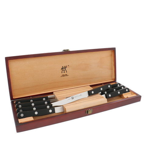 TWIN Gourmet - 8pc Steak Knife Set with Wood Presentation Case
