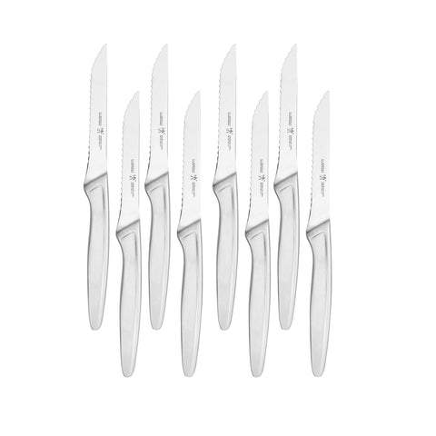 Steak Sets - 8pc Stainless Steel Serrated Steak Knife Set