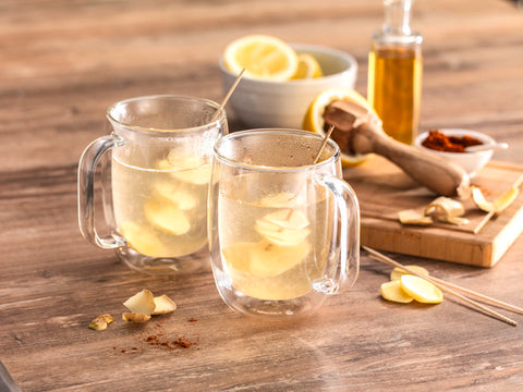 Sorrento Plus Double Wall Glassware - 4 Pc Coffee Glass Mug Set