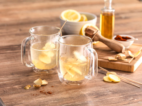 Sorrento Plus Double Wall Glassware - 4 Pc Coffee Glass Mug Set