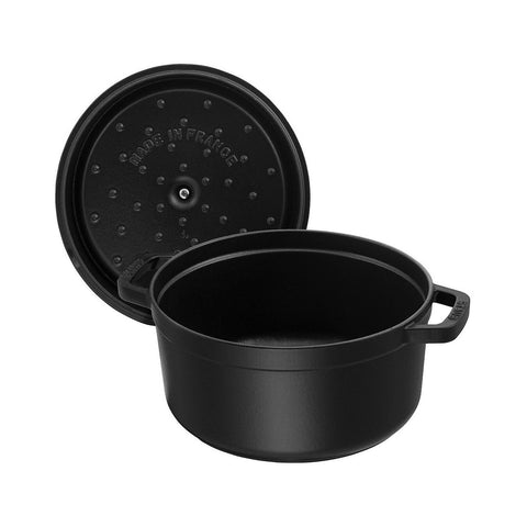 Cast Iron - 0.85-qt Round Cocotte - Black Matte