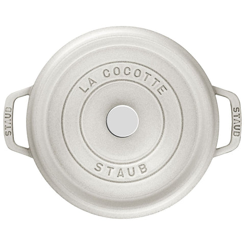 Cast Iron - 5.5-qt Round Cocotte - White Truffle