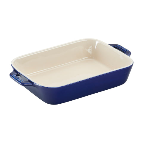 Ceramics - 7.5" X 6" Rectangular Baking Dish - Dark Blue
