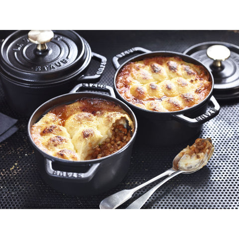 Cast Iron - 0.85-qt Round Cocotte - Black Matte