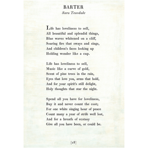 Barter - Poetry Collection