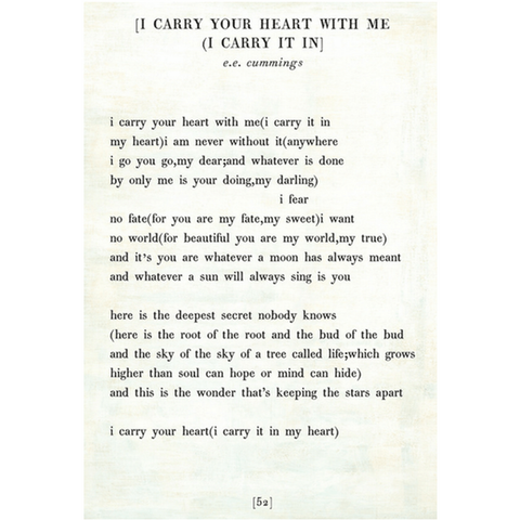 I Carry Your Heart - Poetry Collection