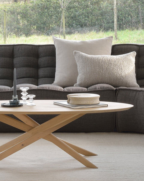 N701 sofa - round corner - dark grey