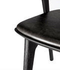 Bok dining chair-Black Oak-Black Leather-Varnished
