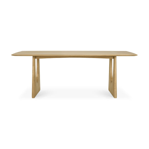 Geometric dining table - 87" - Oak - IN STOCK