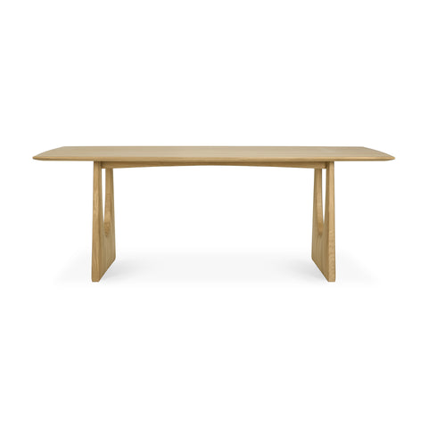 Geometric dining table - 87" - Oak