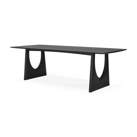 Geometric dining table - 98.5" - Black Oak