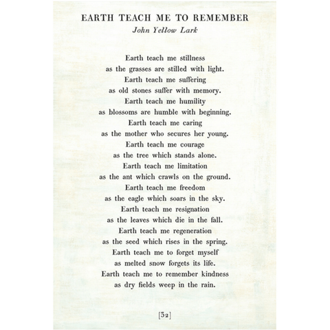 Earth Teach Me to Remember - Poetry Collection