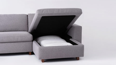 Reva 2-Piece Sectional Sleeper Sofa with Storage Chaise - Fabric