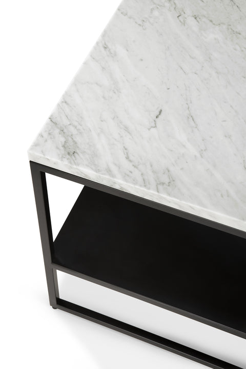Stone Side Table - White Carrara