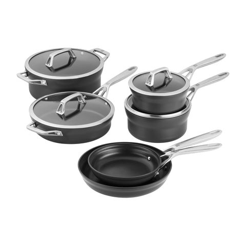 Motion - 10pc Aluminum Hard Anodized Nonstick Cookware Set