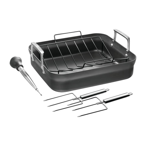 Motion - 16 X 14" Aluminum Hard Anodized Roasting Pan Nonstick
