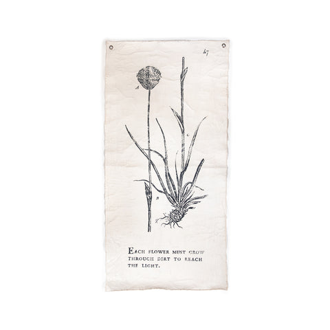 Each Flower Must Grow - Botanical Wall Tarp