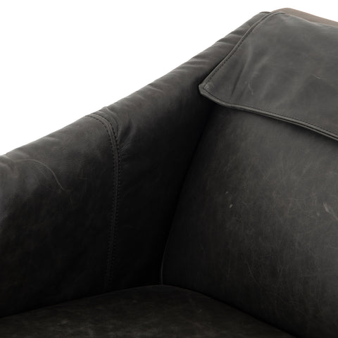 Bauer Leather Chair -Chaps Ebony