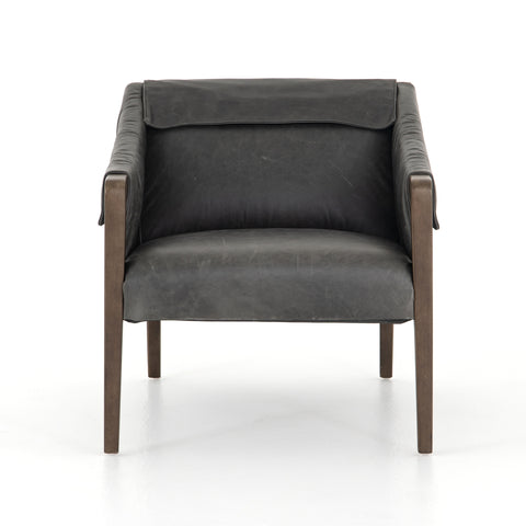 Bauer Leather Chair -Chaps Ebony