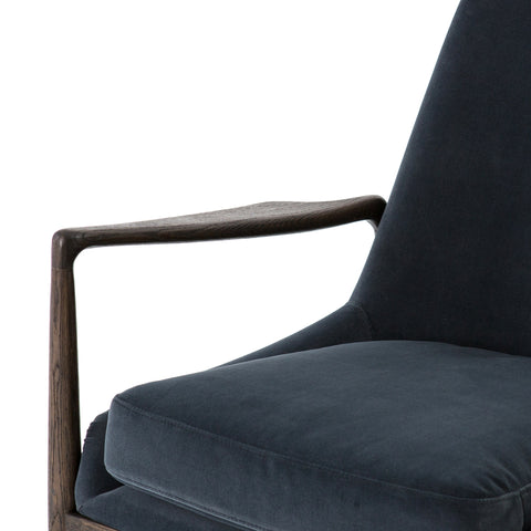 Braden Chair- Modern Velvet Shadow