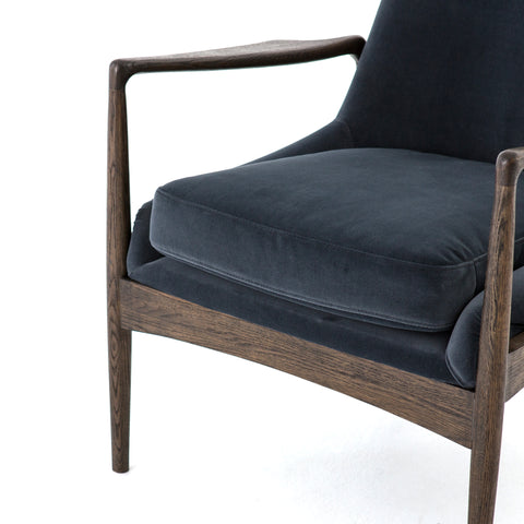 Braden Chair- Modern Velvet Shadow