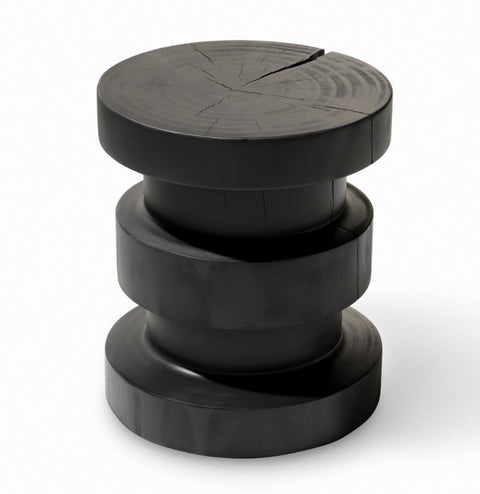 Inez End Table- Black Pine