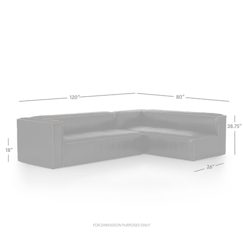 Nolita 2-Pc LAF Sectional-Rider Black