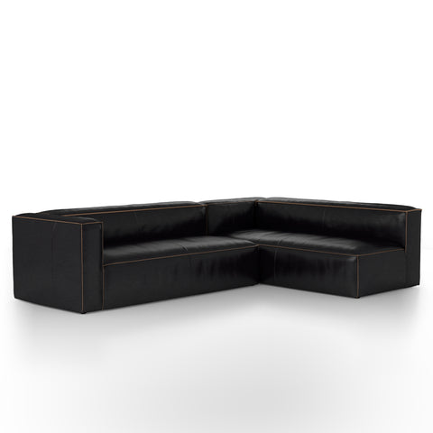 Nolita 2-Pc LAF Sectional-Rider Black