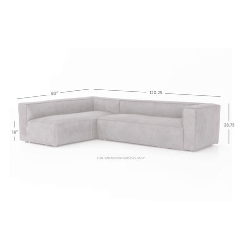 Nolita 2-Pc RAF Sectional-Natural Washed