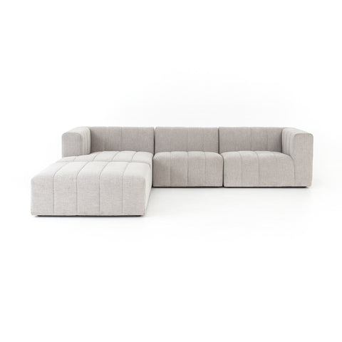 Langham Channeled 3Pc LAF Sectional w/ Otto-Napa Sandstone