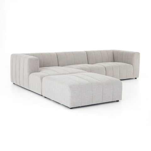 Langham Channeled 3Pc LAF Sectional w/ Otto-Napa Sandstone