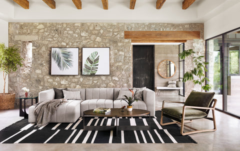 Langham Channeled 3Pc RAF Sect W/ Otto-Napa Sandstone