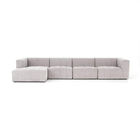 Langham Channeled 4Pc LAF Sectional -Napa Sandstone