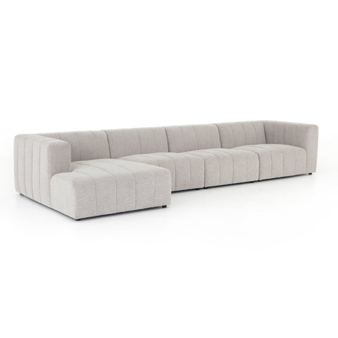 Langham Channeled 4Pc LAF Sectional -Napa Sandstone