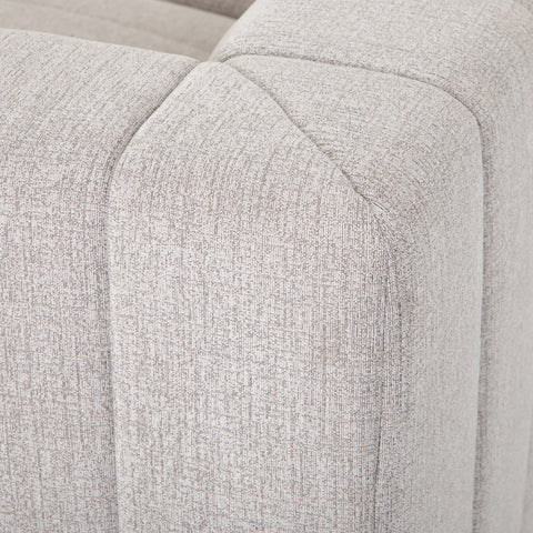 Langham Channeled 6Pc LAF Chaise Sectional-Napa Sandstone