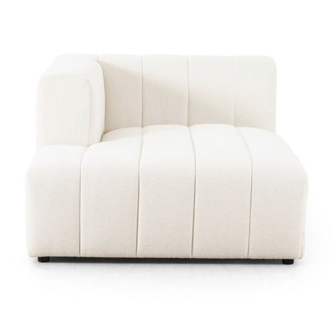 Langham Channeled LAF Chaise Sectional Piece-Fayette Cloud