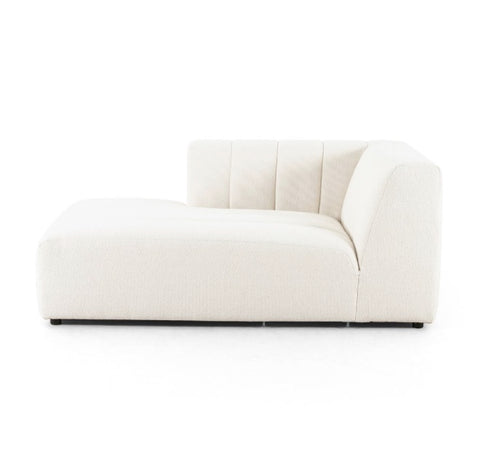 Langham Channeled LAF Chaise Sectional Piece-Fayette Cloud