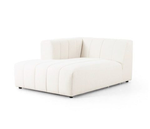Langham Channeled LAF Chaise Sectional Piece-Fayette Cloud