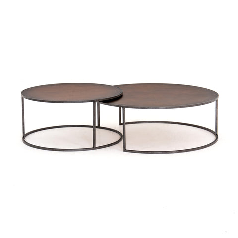 Catalina Nesting Coffee Table - Antique Copper Clad