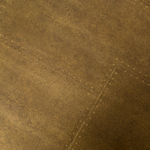 Powell Dining Table 42" - Bright Brass Clad