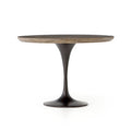 Powell Dining Table 42" - Bright Brass Clad