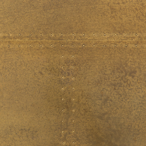 Powell Dining Table 42" - Bright Brass Clad