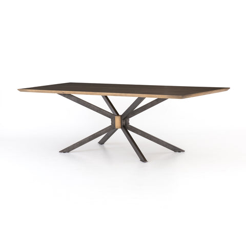 Spider Dining Table- Bright Brass Clad